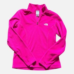 The North Face Quarter Zip Fleece Size Medium Womens Pink Outerwear